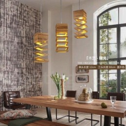 Moderne zeitgenössische Holz Pendelleuchte