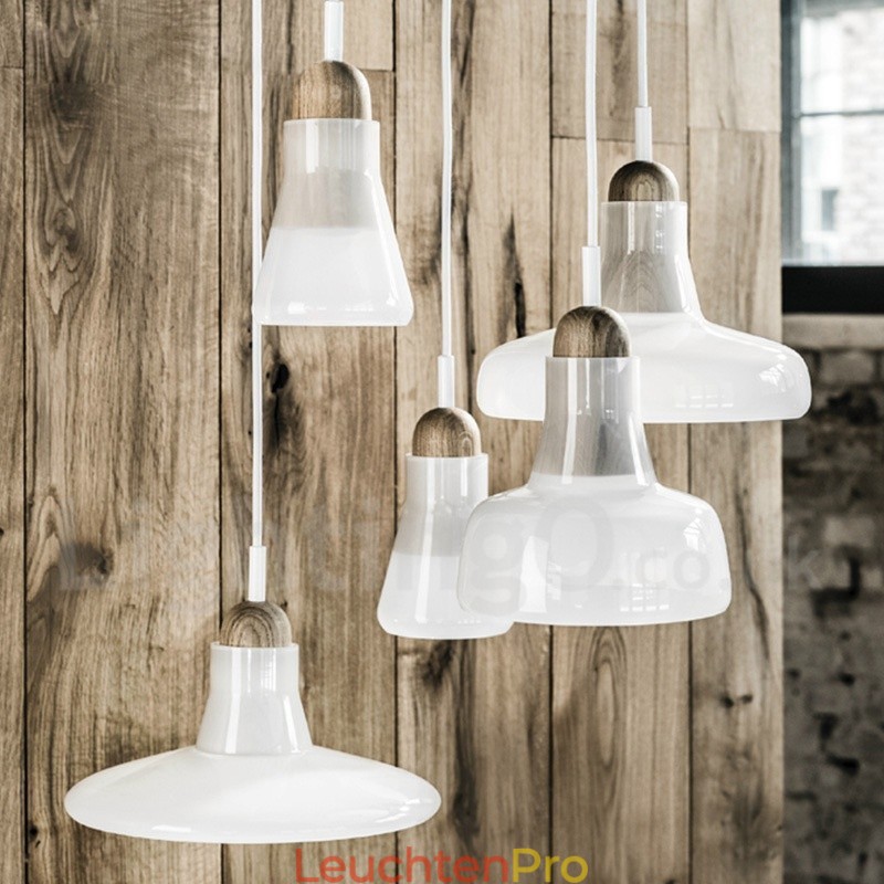 Retro Vintage Pendelleuchte mit Glasschirm Lampe