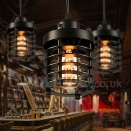 Retro Vintage Metall 1 Licht Pendelleuchte
