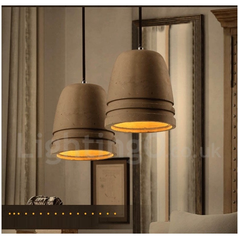 Retro Vintage Beton Pendelleuchte