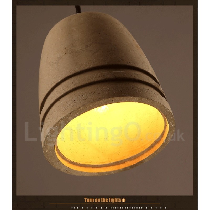 Retro Vintage Beton Pendelleuchte