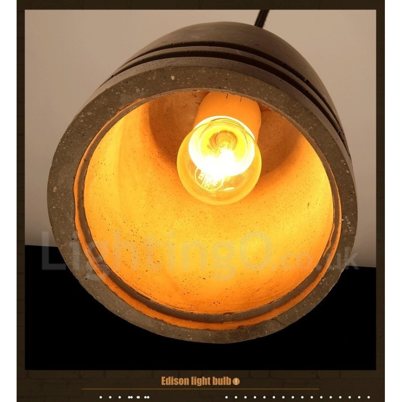Retro Vintage Beton Pendelleuchte