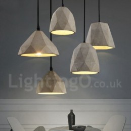 Vintage Beton Pendelleuchte mit 1 Licht