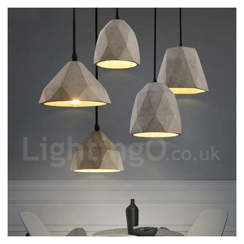 Vintage Beton Pendelleuchte mit 1 Licht