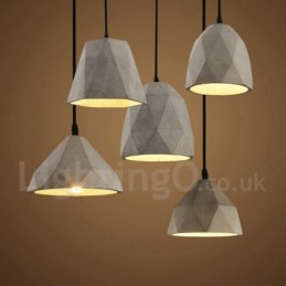 Vintage Beton Pendelleuchte mit 1 Licht