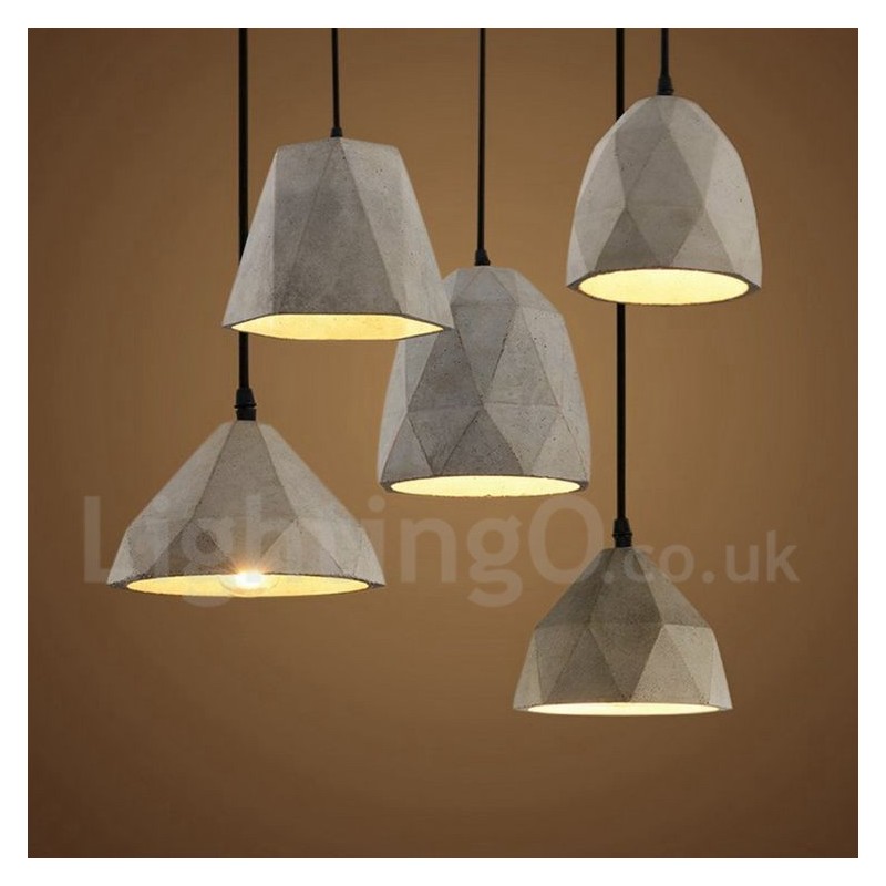 Vintage Beton Pendelleuchte mit 1 Licht