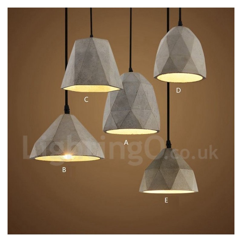 Vintage Beton Pendelleuchte mit 1 Licht