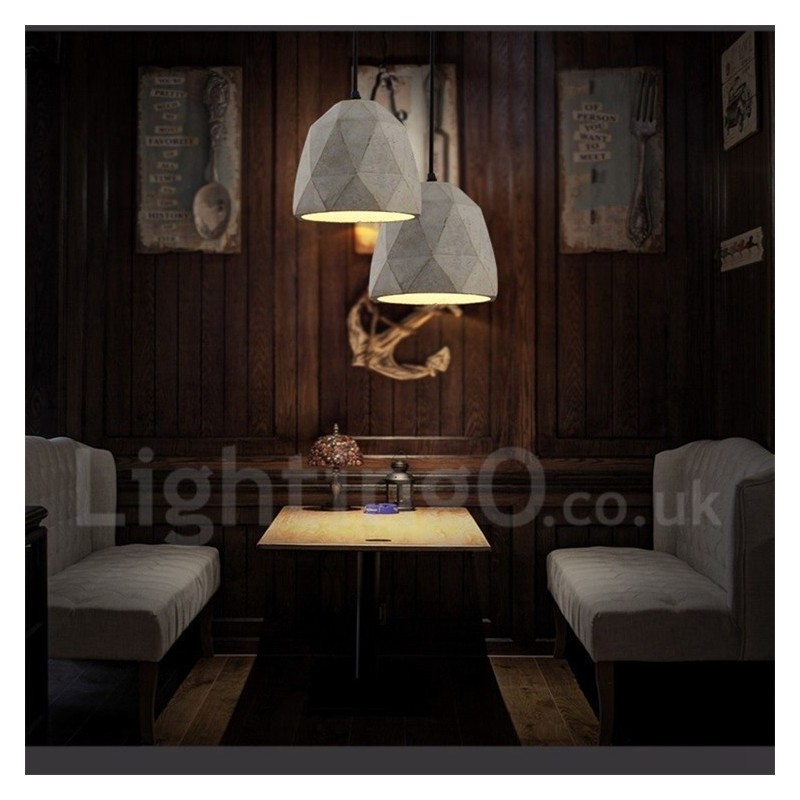 Vintage Beton Pendelleuchte mit 1 Licht