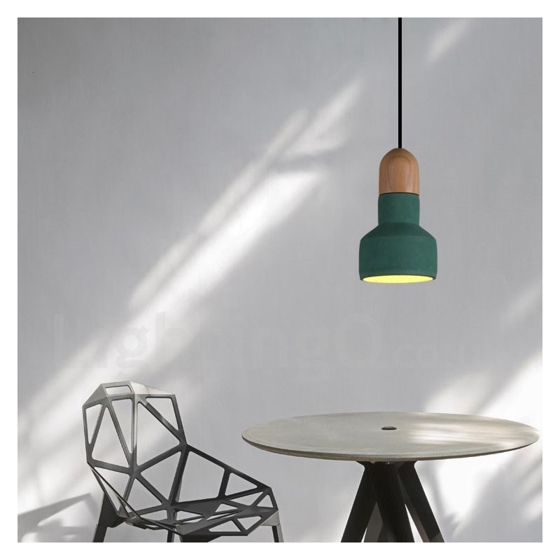 Vintage Holz Beton Multi Farben Pendelleuchte für Lampe