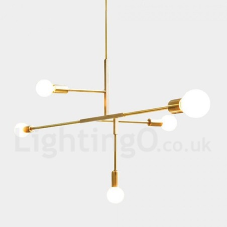 Moderne zeitgenössische Kupfer 5 Licht Kronleuchter Lampe Moderne zeitgenössische Kupfer 5 Licht Kronleuchter Lampe