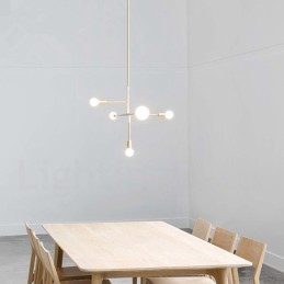 Moderne zeitgenössische Kupfer 5 Licht Kronleuchter Lampe