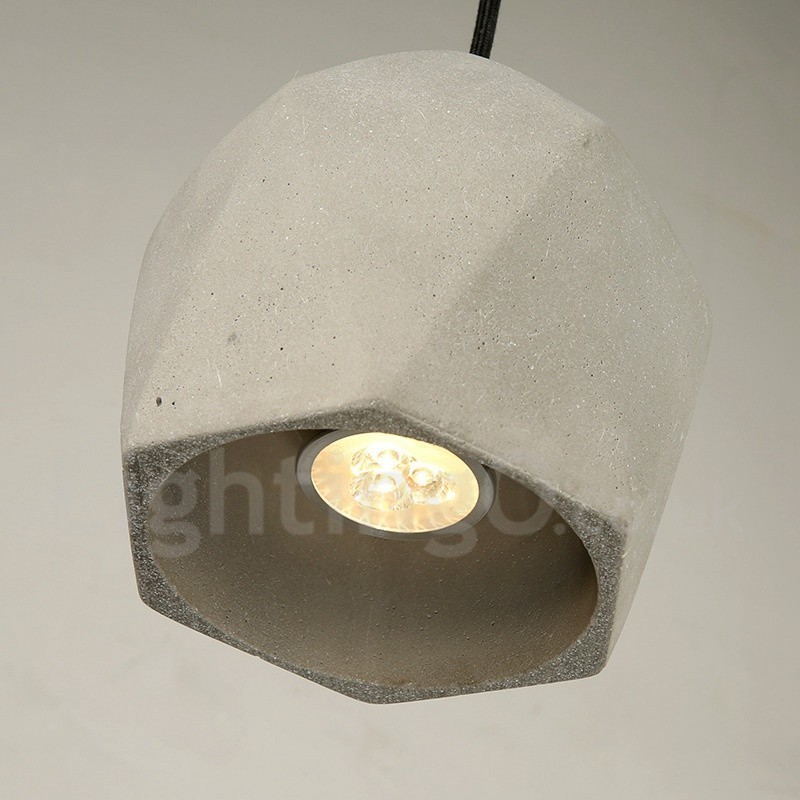 1-flammige Beton-Pendelleuchte