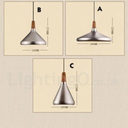 Moderne zeitgenössische Pendelleuchte aus Metall mit 1 Licht