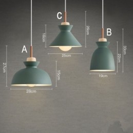 Moderne zeitgenössische Pendelleuchte aus Metall in mehreren Farben