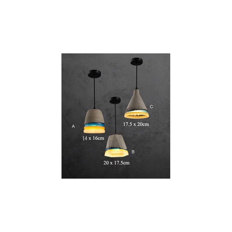 Vintage Beton Pendelleuchte