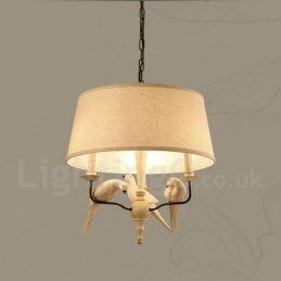 Rustikale Lodge Vintage-Pendelleuchte mit 3 Lichtern