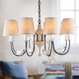 Rustikale Lodge Vintage-Pendelleuchte mit 8 Lichtern