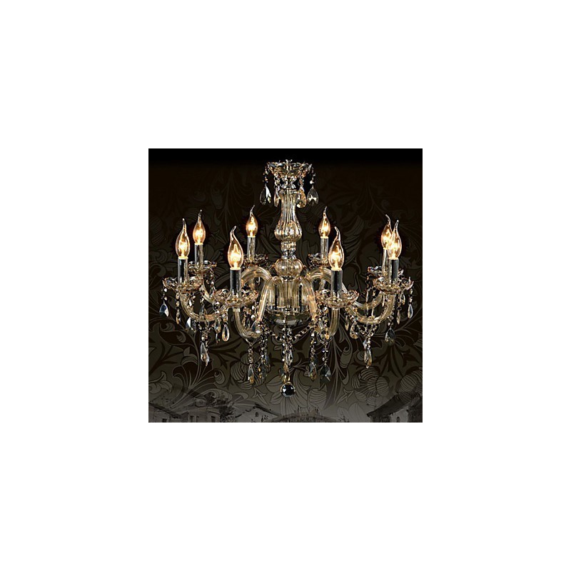 8 Lichter Luxus Kristall Kronleuchter Cognac Farbe K9 Kristall Kronleuchter