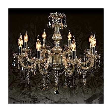 8 Lichter Luxus Kristall Kronleuchter Cognac Farbe K9 Kristall Kronleuchter 8 Lichter Luxus Kristall Kronleuchter Cognac Farbe K9 Kristall Kronleuchter