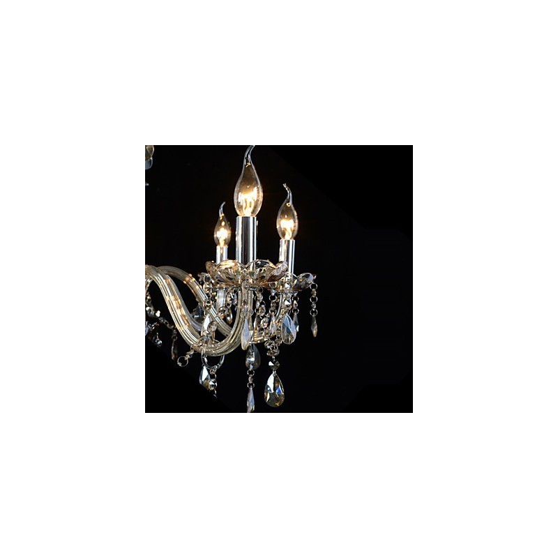 8 Lichter Luxus Kristall Kronleuchter Cognac Farbe K9 Kristall Kronleuchter