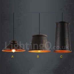 Retro Vintage 1 Licht Metall Pendelleuchte