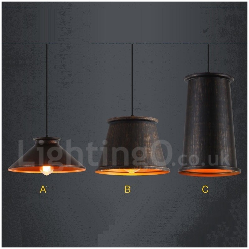 Retro Vintage 1 Licht Metall Pendelleuchte