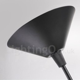 Schwarzes Metall Hutform 1 Licht Retro Vintage Pendelleuchte