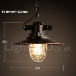 Retro Vintage Metall 1 Licht Pendelleuchte