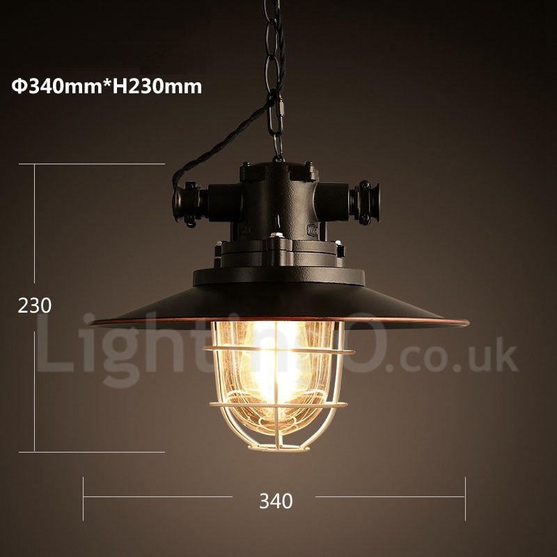 Retro Vintage Metall 1 Licht Pendelleuchte