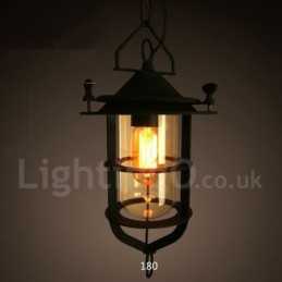 Retro Vintage Metall 1 Licht Pendelleuchte