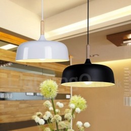 Moderne zeitgenössische Pendelleuchte aus Holz und Metall