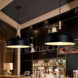 Moderne zeitgenössische Pendelleuchte aus Holz und Metall