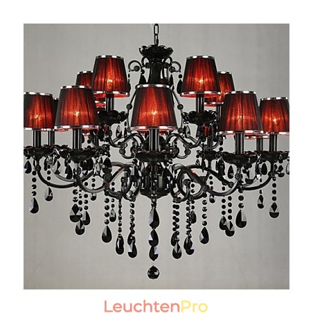 Kronleuchter Kristall Modern Zeitgenössisch Kristall 15 Licht Rot Kronleuchter Kristall Modern Zeitgenössisch Kristall 15 Licht Rot