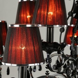 Kronleuchter Kristall Modern Zeitgenössisch Kristall 15 Licht Rot