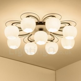 Rustikaler integrierter Kronleuchter mit 9 Lichtern im Lodge-Stil