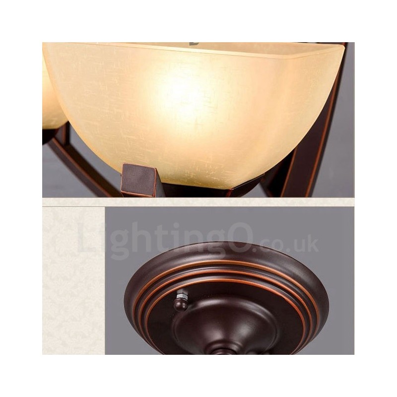 Rustikaler, integrierter Kronleuchter aus Metall mit 8 Lichtern im Lodge-Stil