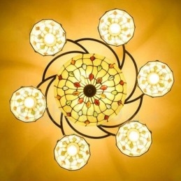 Integrierter Kronleuchter im mediterranen Stil mit 9 Lichtern