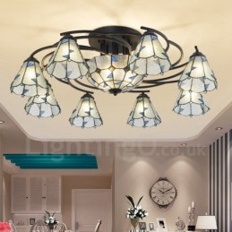 Integrierter Badezimmer-Kronleuchter aus Metall im mediterranen Stil mit 11 Lichtern