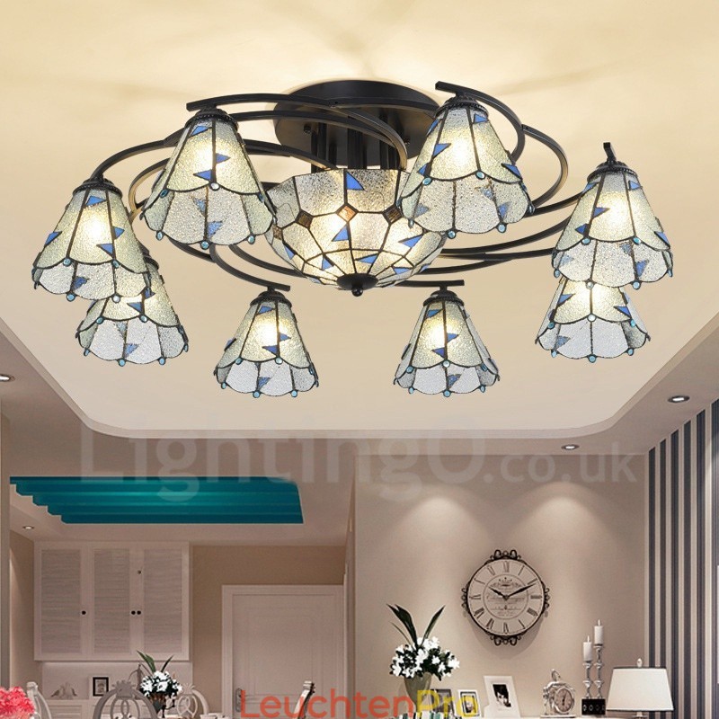 Integrierter Badezimmer-Kronleuchter aus Metall im mediterranen Stil mit 11 Lichtern