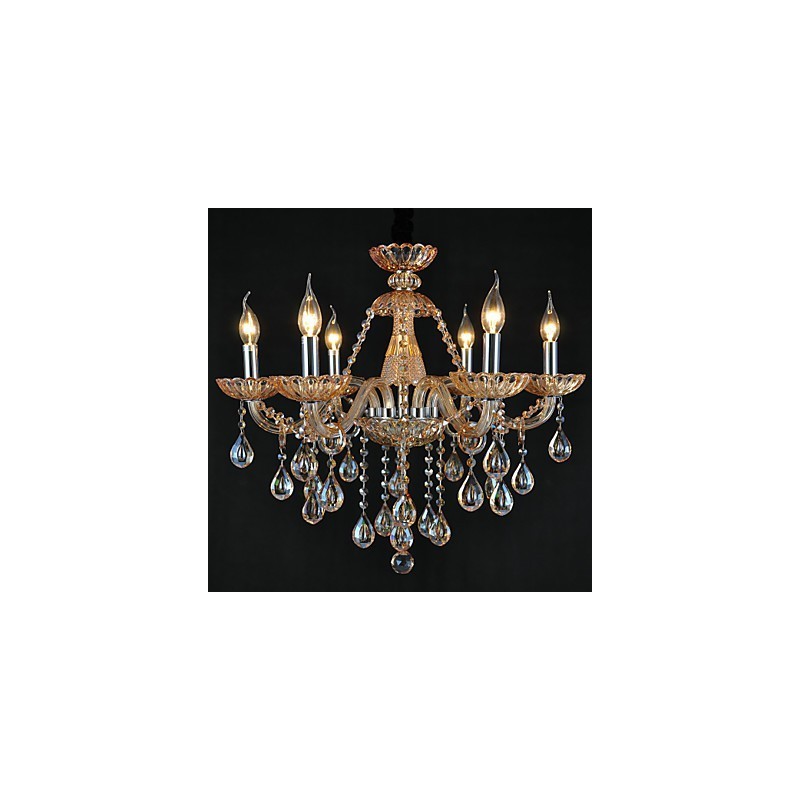 Kronleuchter Kristall Traditionell Klassisch Glas 6 Licht