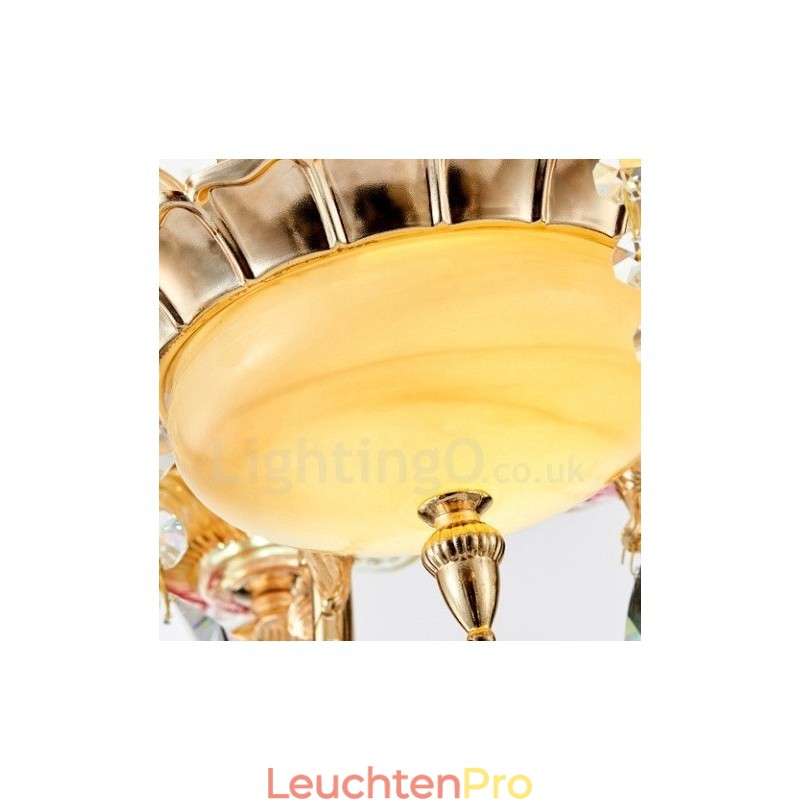 8-flammiger traditioneller klassischer integrierter Kronleuchter aus Metall