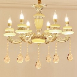6-flammiger traditioneller klassischer integrierter Luxus-Kronleuchter aus Metall