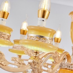 6-flammiger traditioneller klassischer integrierter Luxus-Kronleuchter aus Metall