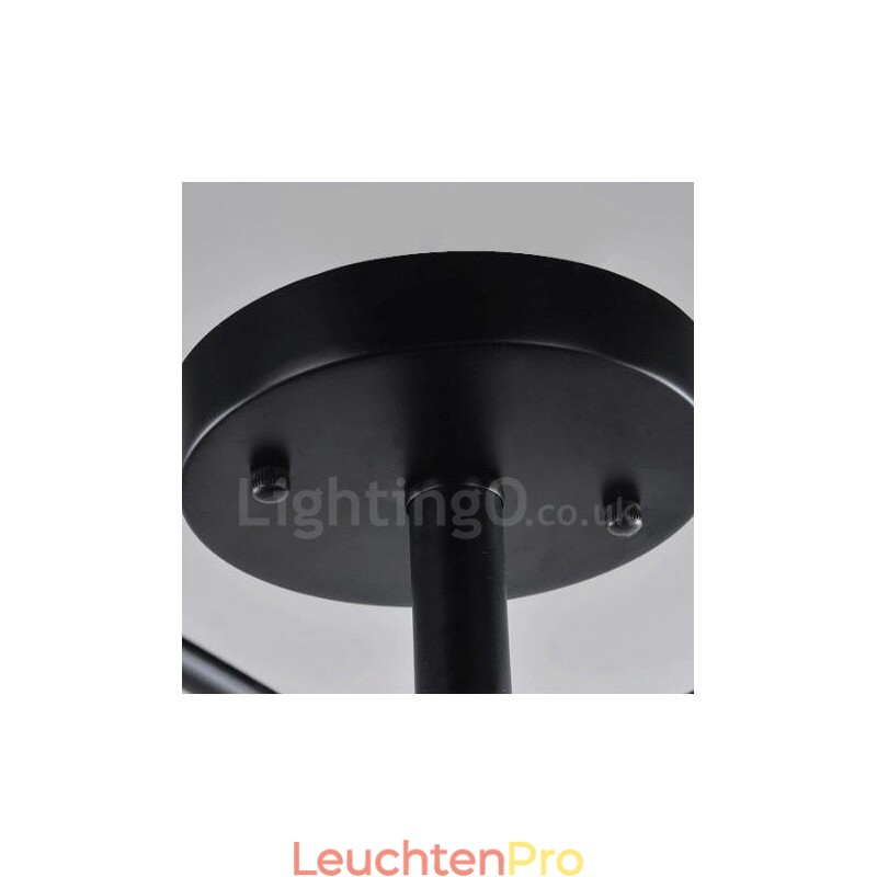 Integrierter Kronleuchter im mediterranen Stil mit 9 Lichtern und Glasschirm