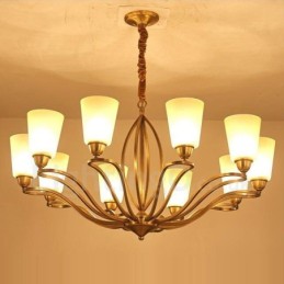 Rustikaler, integrierter Kronleuchter aus Metall mit 10 Lichtern im Lodge-Stil