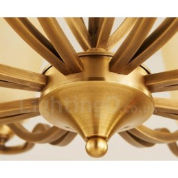 Rustikaler, integrierter Kronleuchter aus Metall mit 10 Lichtern im Lodge-Stil