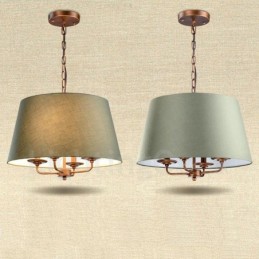 Rustikaler, integrierter Kronleuchter aus Metall mit 4 Lichtern im Lodge-Stil