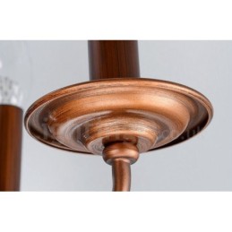 Rustikaler, integrierter Kronleuchter aus Metall mit 4 Lichtern im Lodge-Stil
