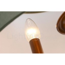 Rustikaler, integrierter Kronleuchter aus Metall mit 4 Lichtern im Lodge-Stil