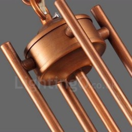 Rustikaler, integrierter Kronleuchter aus Metall mit 8 Lichtern im Lodge-Stil